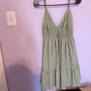 Aeropostale Green Floral Midi Dress